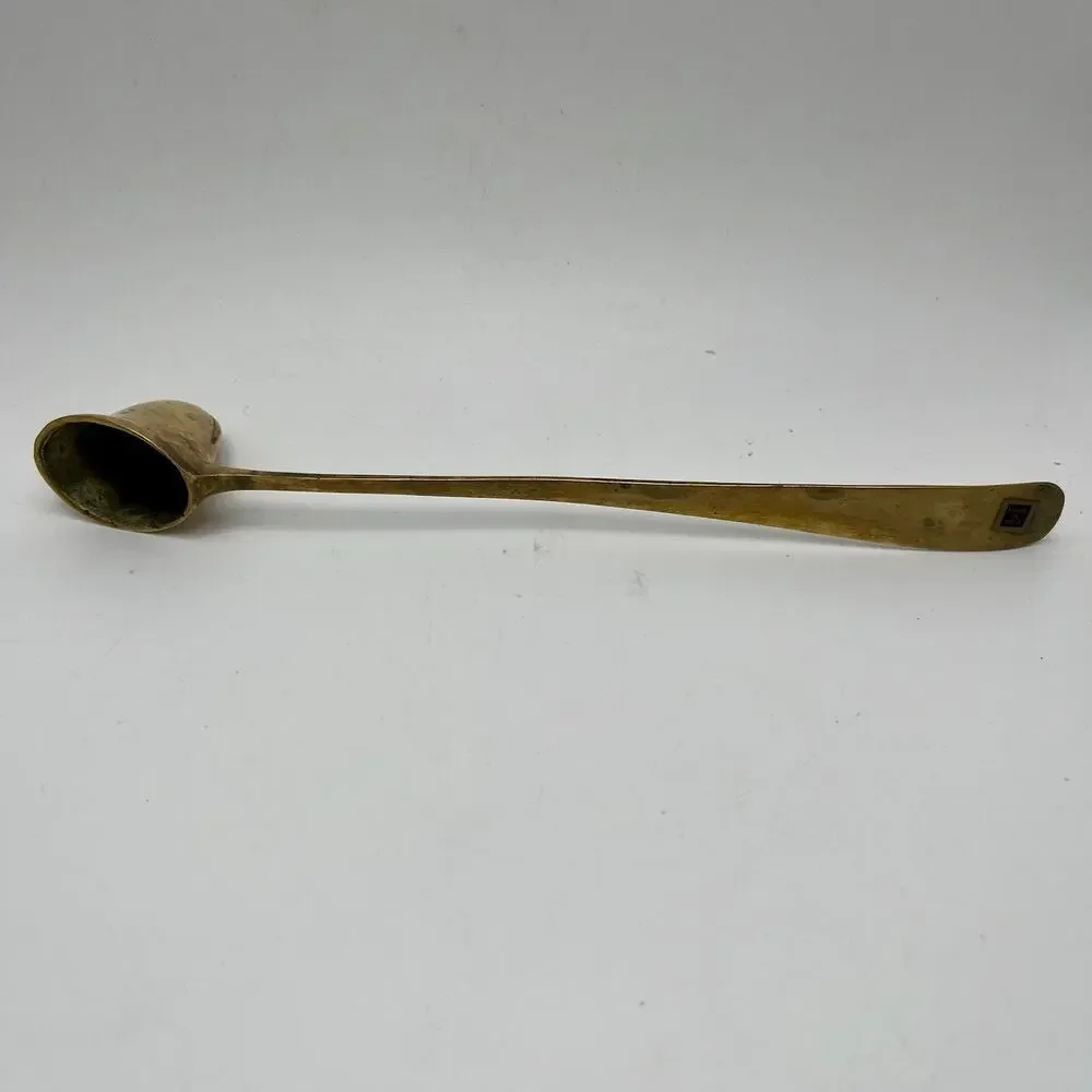 Vintage Solid Brass Candle Snuffer Bell Shape 9” Made In India Cottagecore Decor - Picture 3 of 13